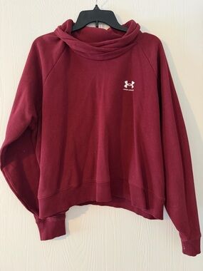 Under Armour Women's Burgundy Funnel Neck Pullover Hoodie
